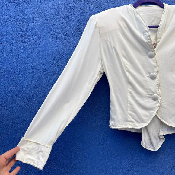 Martin McCrea Cream Bolero Jacket - Picture 3 of 5